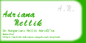 adriana mellik business card